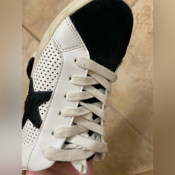 White and Black Star Steve Madden Star Sneakers - Picture 7 of 8